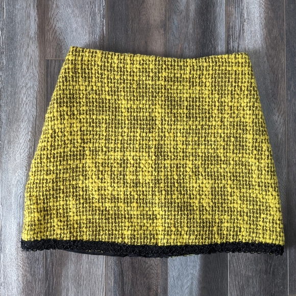 Alice + Olivia Dresses & Skirts - Alice + Olivia Sunshine Yellow Wool Mini Skirt